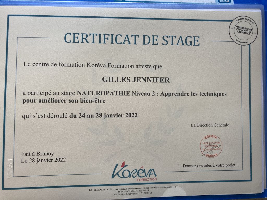 Formation chez : KOREVA, pour : Naturopathie Niveau 2 en 2022