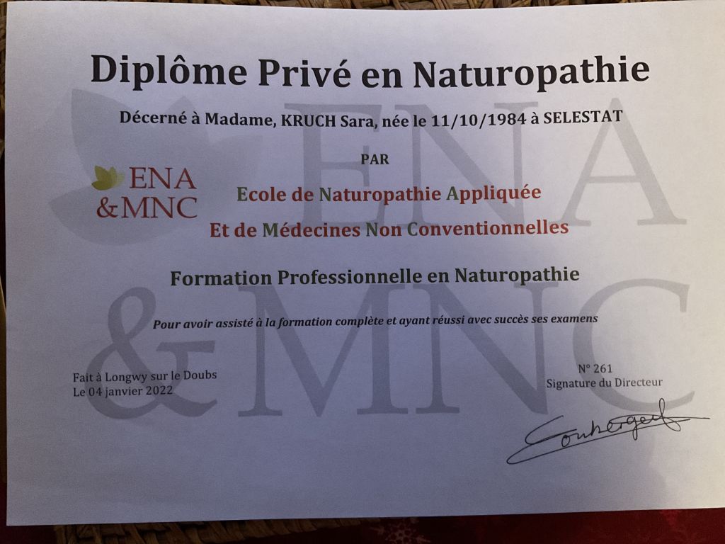 Formation chez : ENA & MNC, pour : Naturopathe en 2022